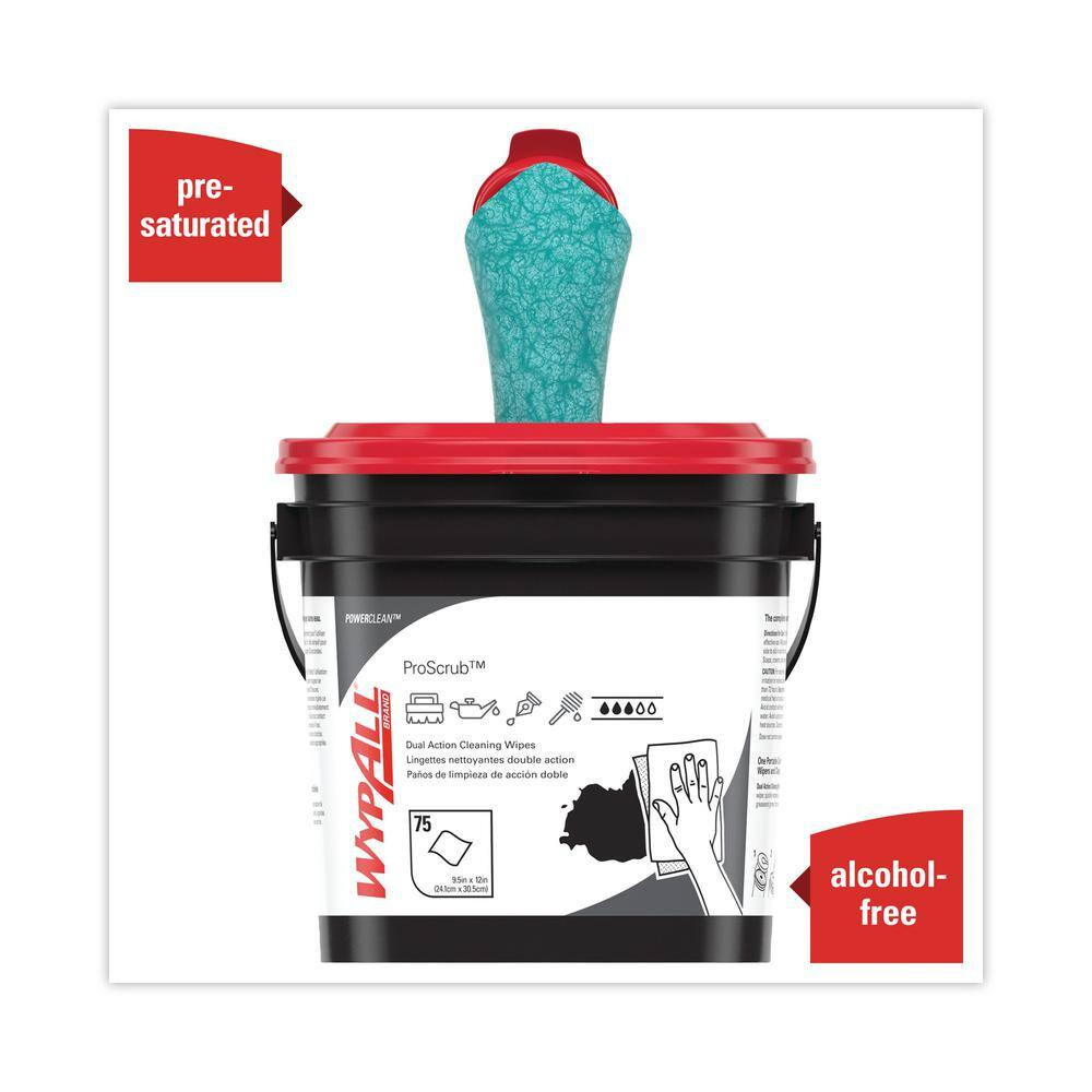 Power Clean Proscrub Green 9.5 In. X 12 In. Citrus Scent Pre-Saturated Cleaning