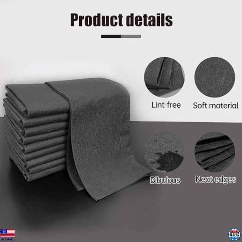 Thick Microfiber Cleaning Cloths, Streak-Free Rags for Glass & Kitchen – 10 Pack