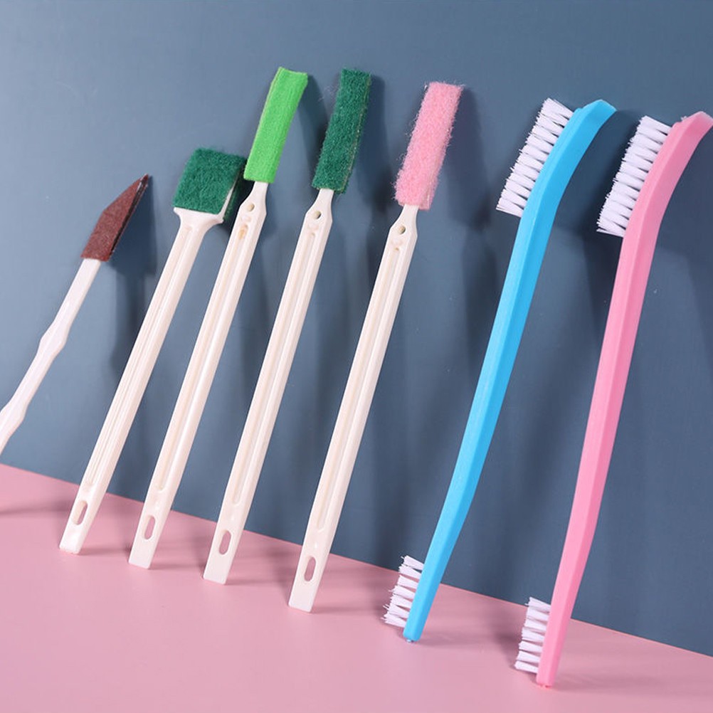 Bathroom Brush Polyester For Households Kitchen Cleaning 7Pcs 5.3×0.6in