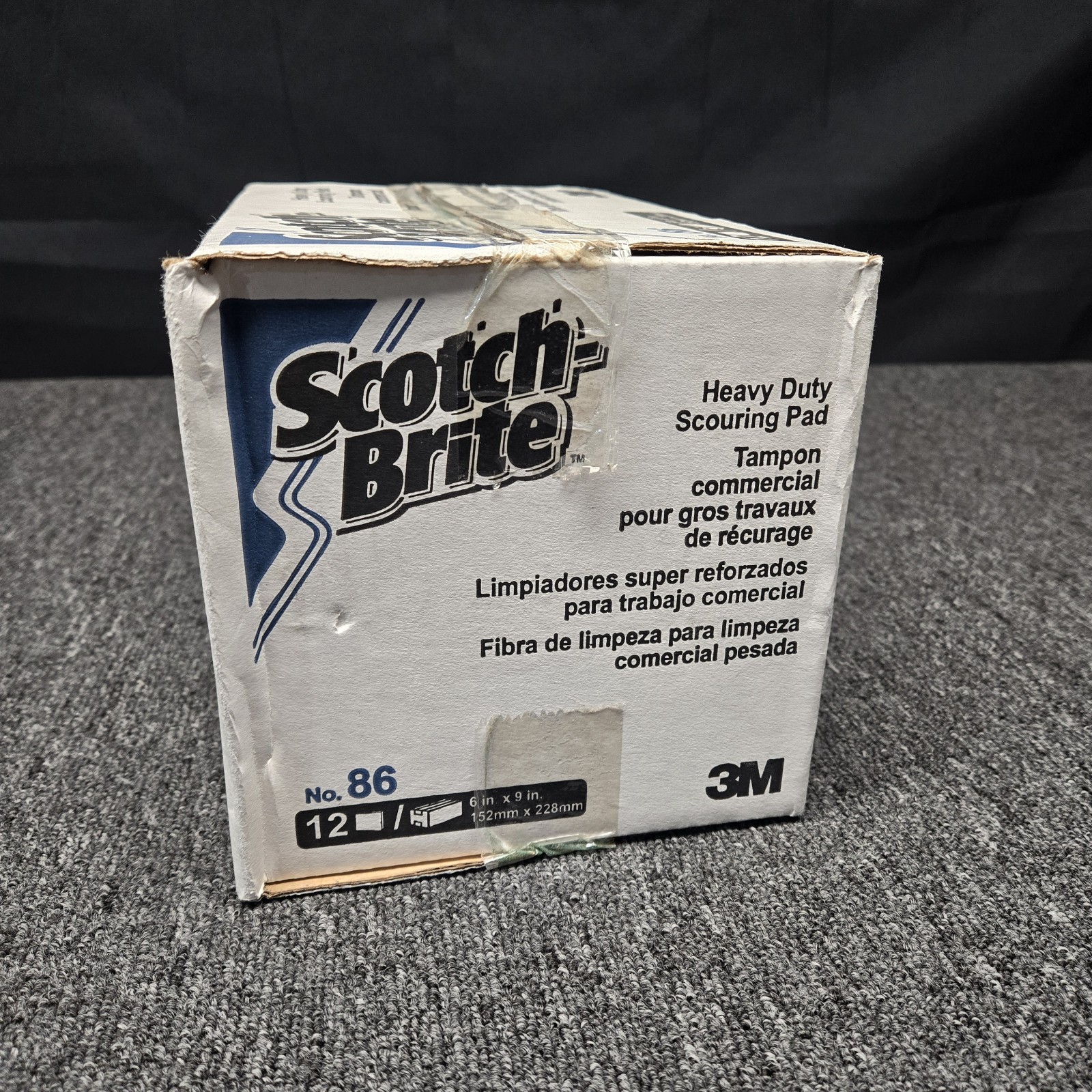 Scotch‑Brite 86 Commercial Scouring Pads Green 6×9 Heavy Duty 12 Pack NEW