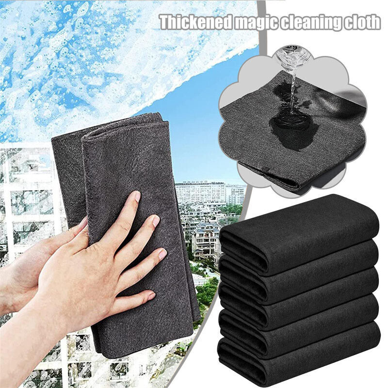 5Pcs Thickened Magic Cleaning Cloth Streak Free Microfiber Cleaning Reusable Rag