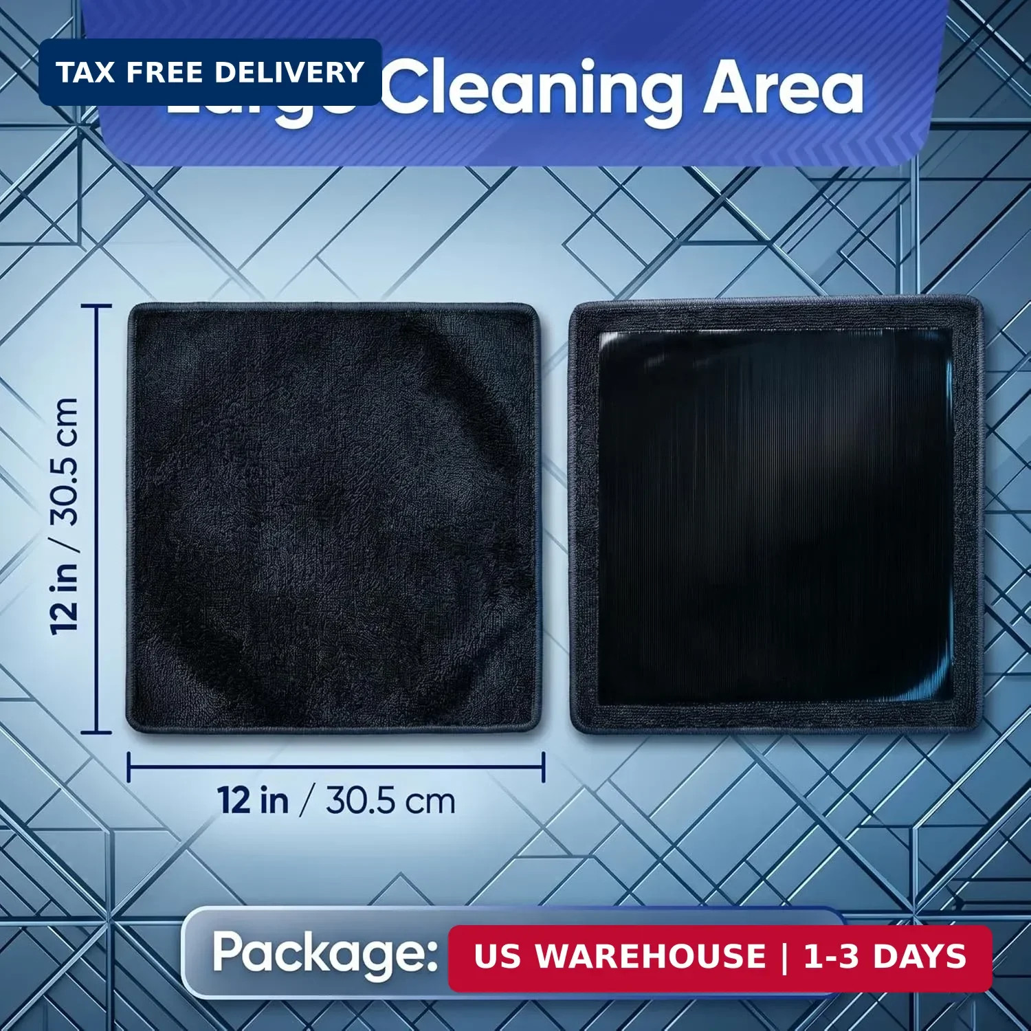 NADUSEP 2 Pack Clay Towel for Auto Detailing 12″ x 12″ – Reusable Synthetic Clay