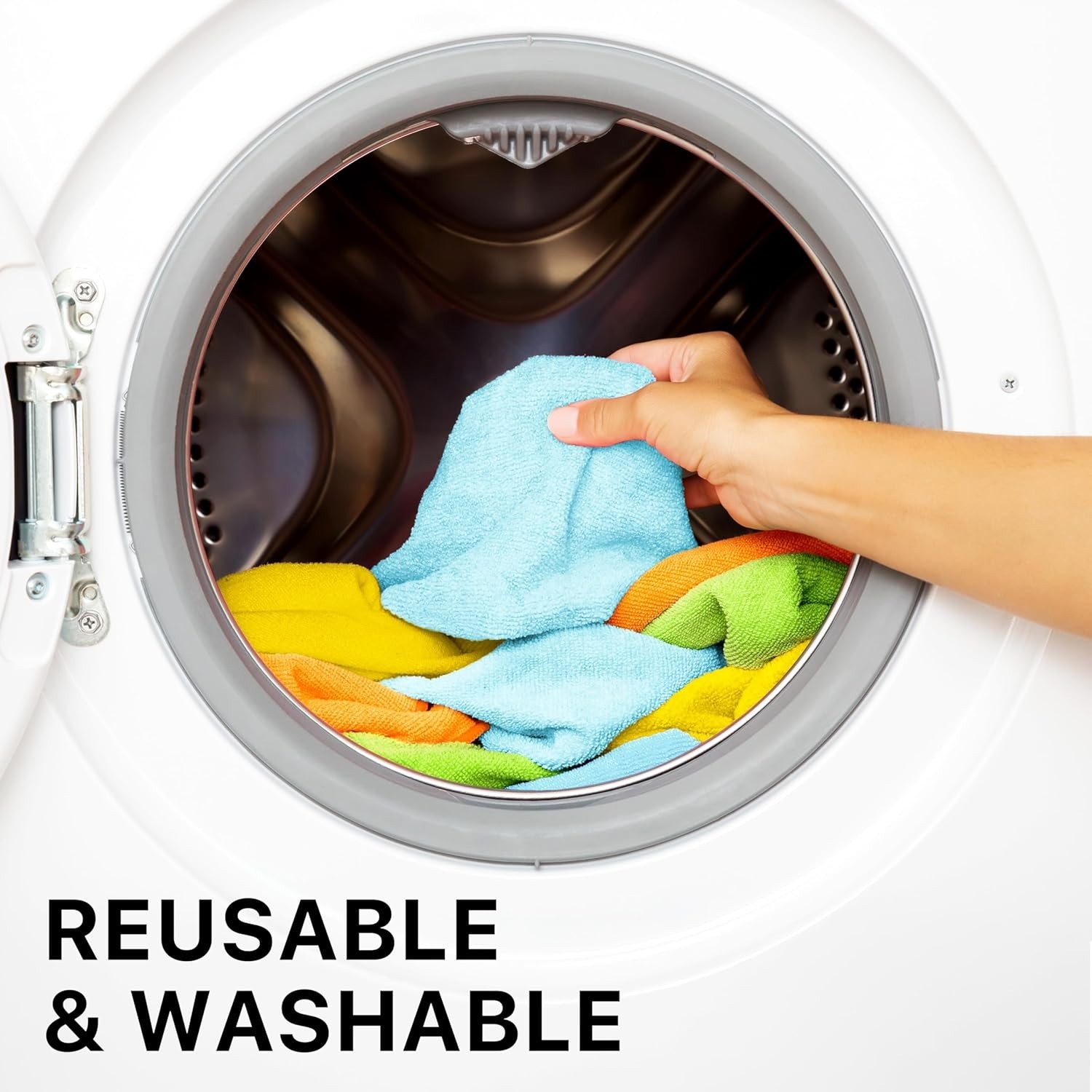 Microfiber Cleaning Cloths 50 Pack Ultra Soft Absorbent Scratch-Free