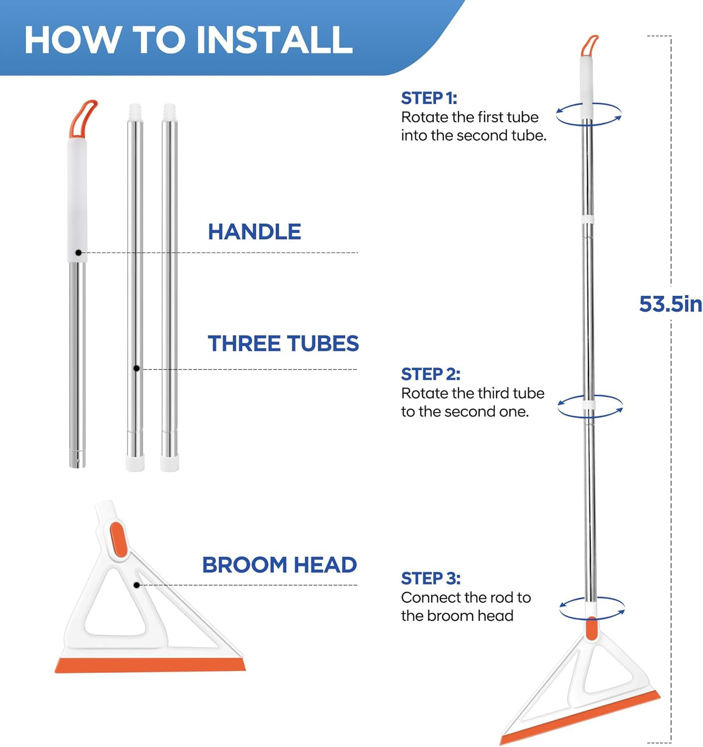 Multifunction Magic Broom, Silicone Squeegee Broom for Floor, Rubber Broom Sweep
