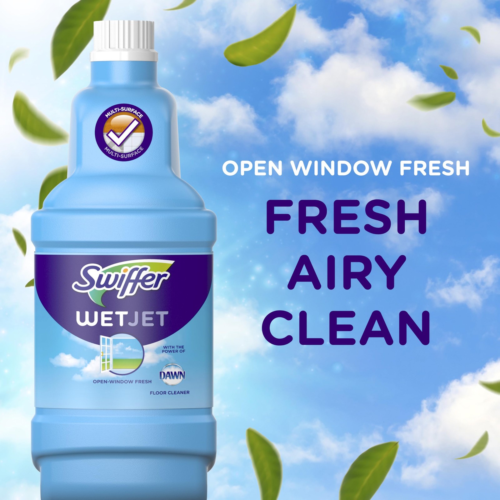 Swiffer WetJet Hardwood and Floor Spray Mop Cleaner Starter 1 Kit, Purple