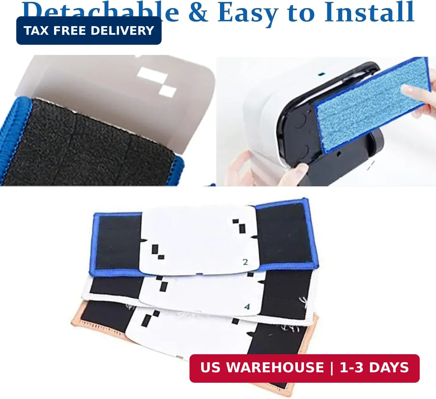 6 Pack Mopping Pads for iRobot Braava Jet 240 241 245 (2 Wet Pads, 2 Damp Pads,