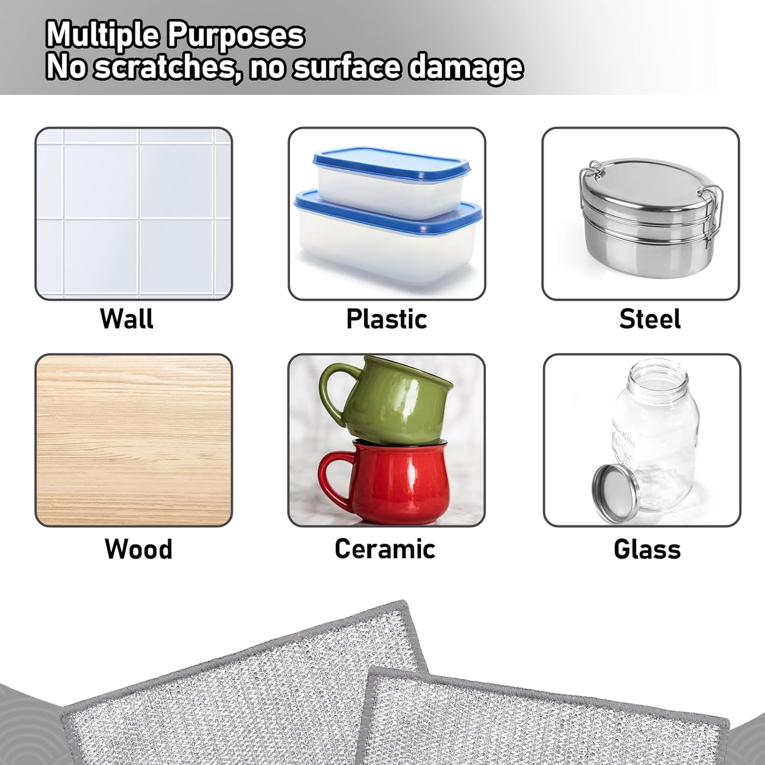 10 Pieces Dishwashing Cloth Multipurpose Premium Metal Wire Dishwashing Cleaning