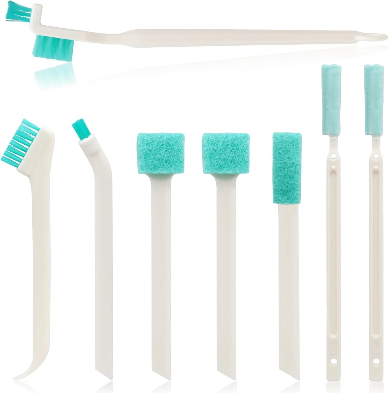 8-Piece Small Cleaning Brush Set for Tight Spaces, Mini Crevice Brushes for