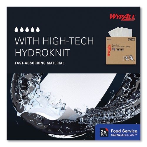 WypAll X70 Foodservice Towels, Kimfresh Antimicrobial, Unscented, White, 300/CT