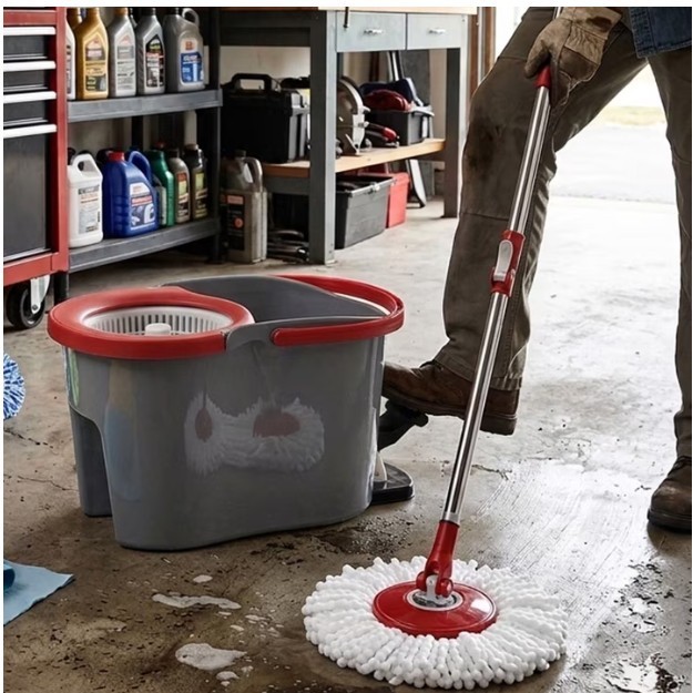 Simpli-Magic Multi Purpose Spin Mop Detailing Bucket System w/3 Microfiber Mop