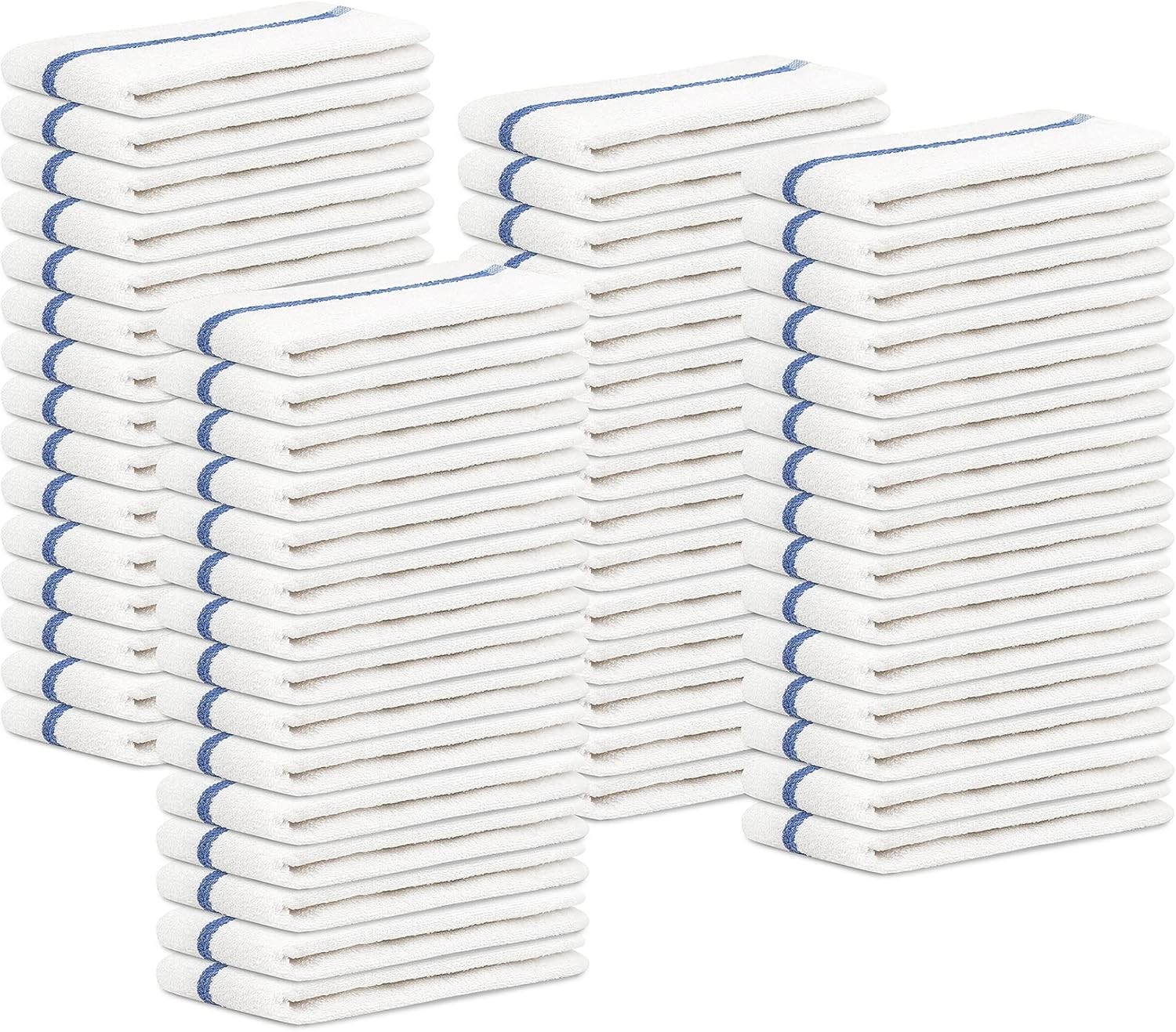 Bar Mops Blue Stripe Pack of 60 Kitchen Towels 16×19 Multi-Purpose for Home,