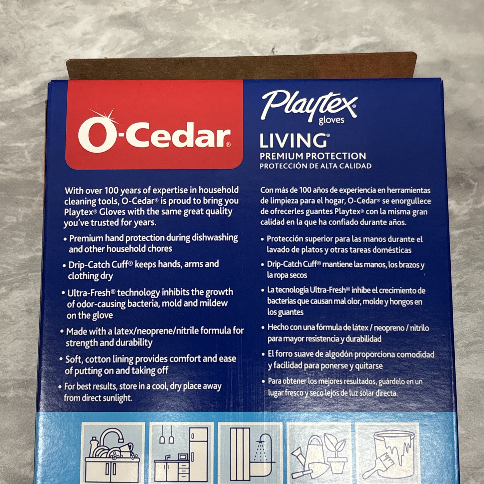 Playtex Living Reuseable Rubber Cleaning Gloves Small 3 Pairs Premium Protect…
