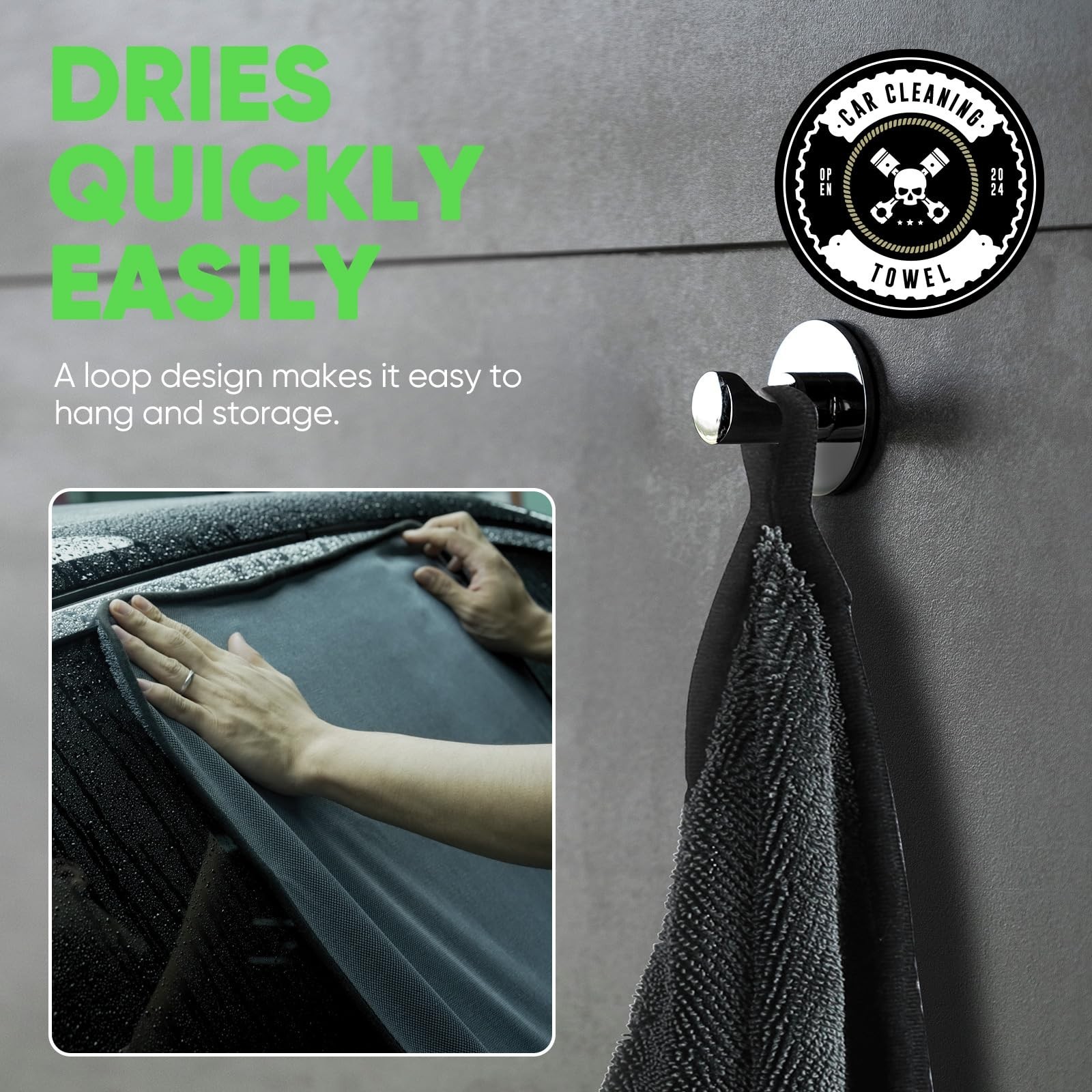 Extra Large Microfiber Towels 2-Pack (35″x24″) Ultra Absorbent Car Drying Cloths