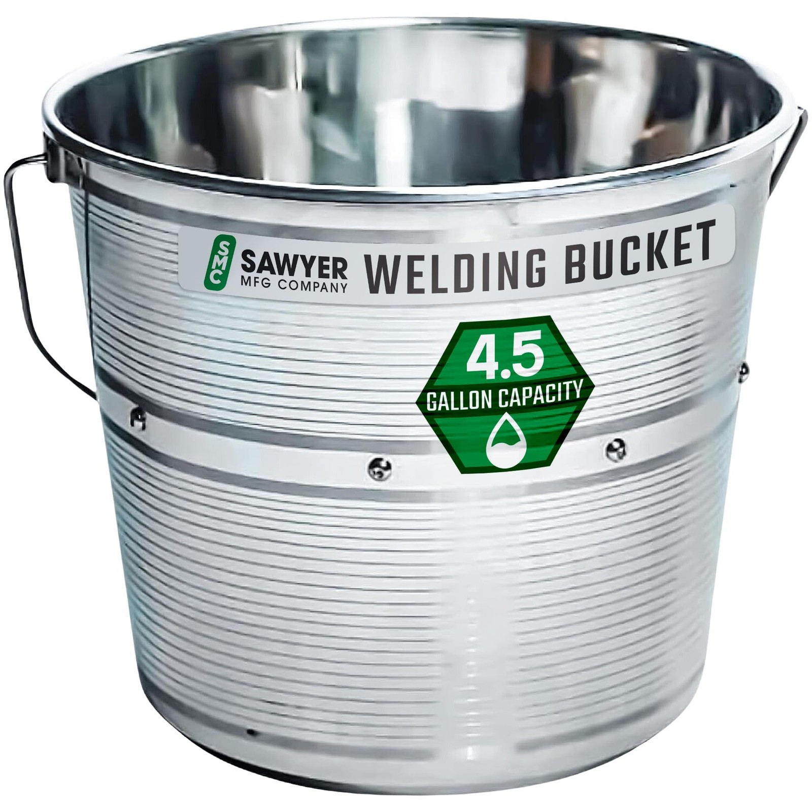 Sawyer’s Stainless Steel Welding Rod Bucket – 4.5 Gal Metal Pail with Partiti…