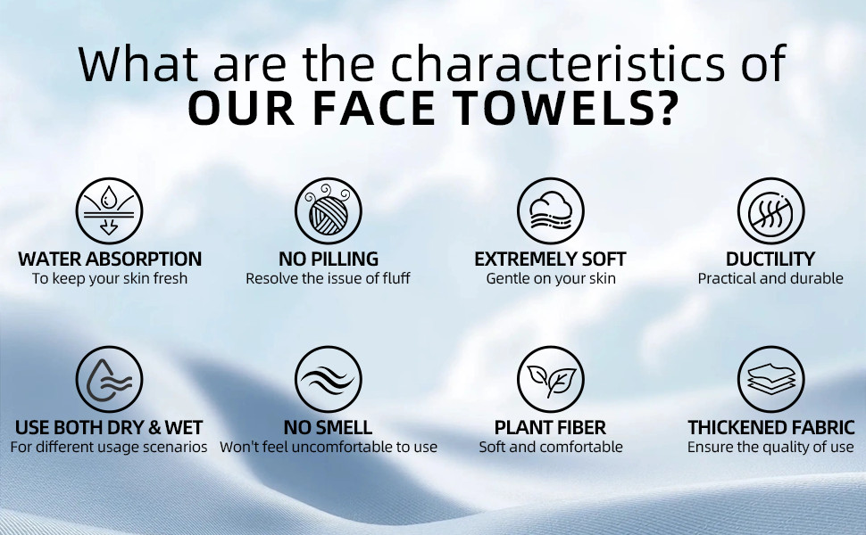 Clean Towels XL Disposable Face Towels (50 Count, 25x30cm) – Makeup Remover Dry
