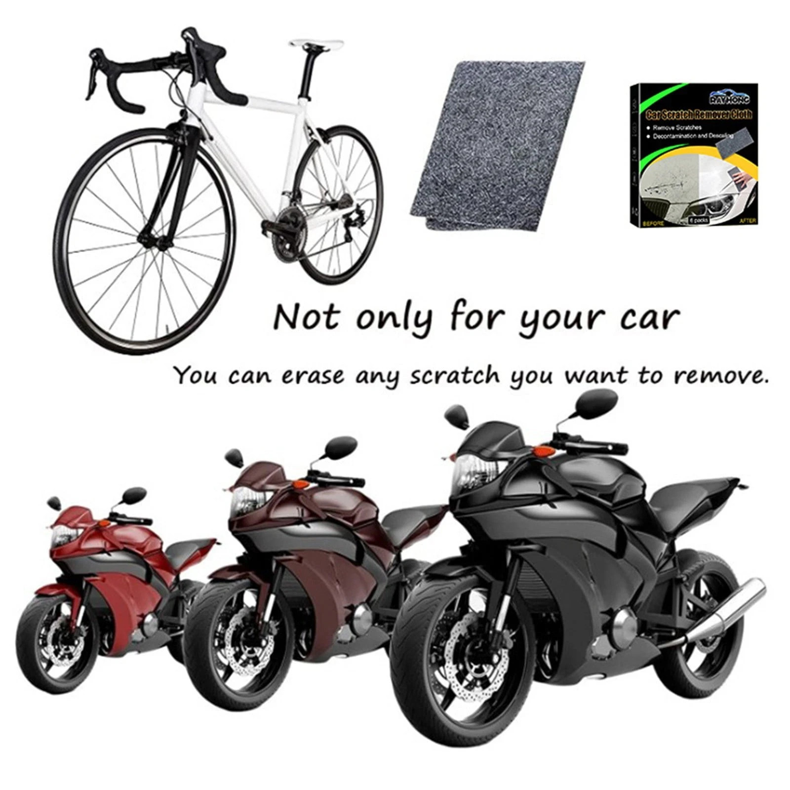 12PCS Nano Sparkle Cloth Car Scratches Remover, Nano Automotive Cleaning Towel