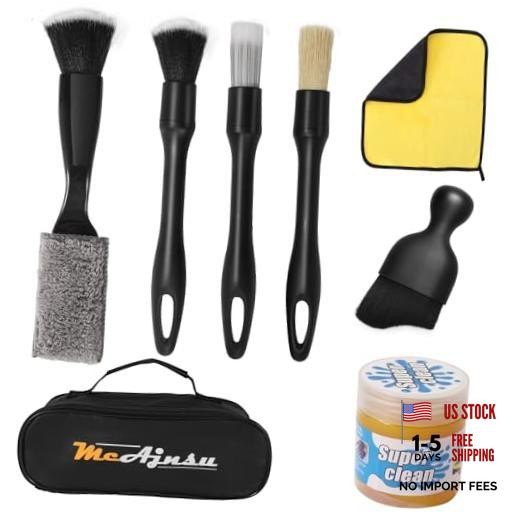 8-Piece Car Interior Detailing Kit – 160g Non-Sticky Gel (128% More Than 70g),