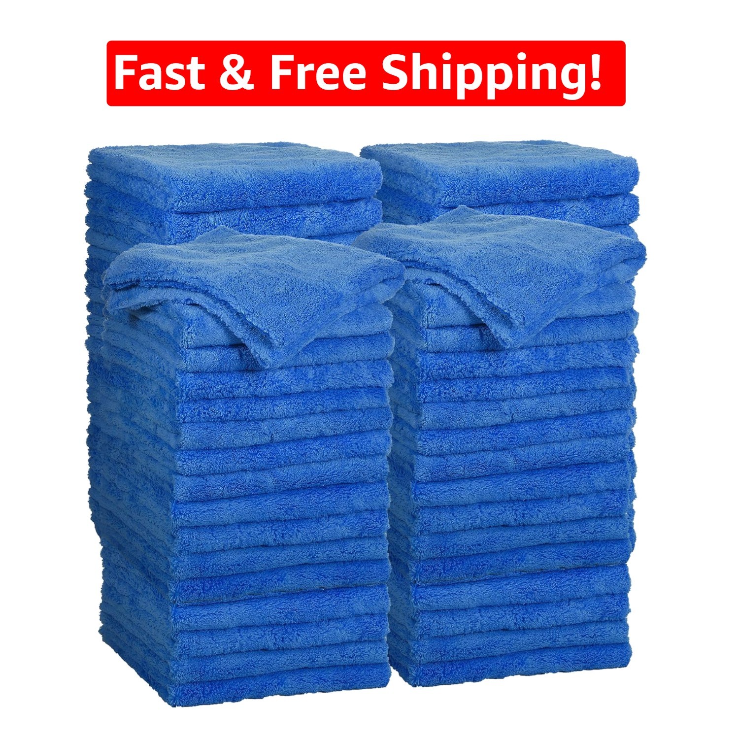 30 Pcs 16×16 Inch Dark Blue Microfiber Towels – Scratch-Free Luxury Cleaning