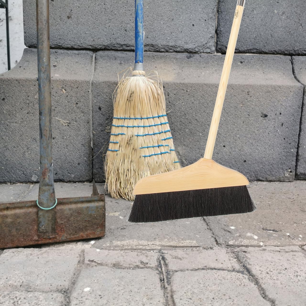 Horsehair Broom, Horsehair Broom or Wood Floors Indoor Broom Soft Bristle