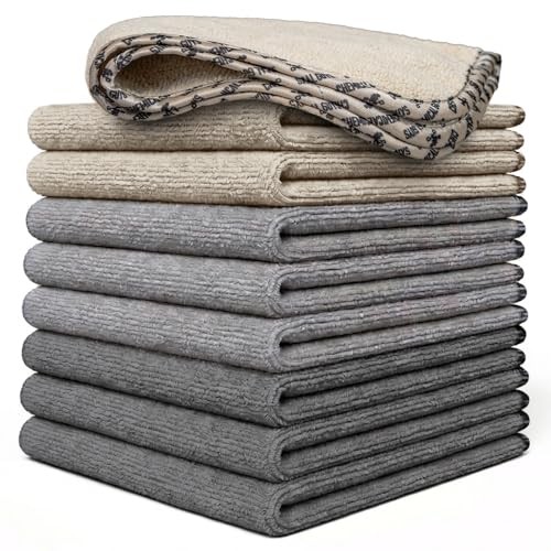 AllSwipe Multi-Purpose Microfiber Towels, Car Interior, Home and 9 Pack