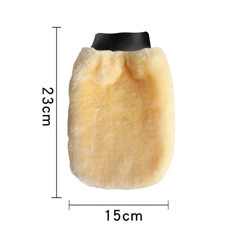1/5Pcs Double-Sided Plush Car Wash Gloves Soft Thickened Imitation Wool Wiping C