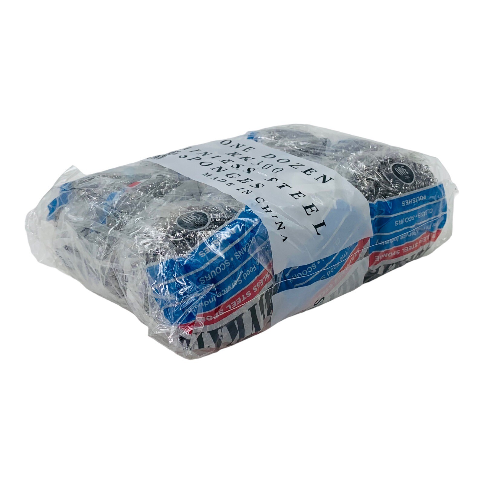 12 Count Stainless Steel Sponges Scrubbers Scour Pad Kurly Kate KK300