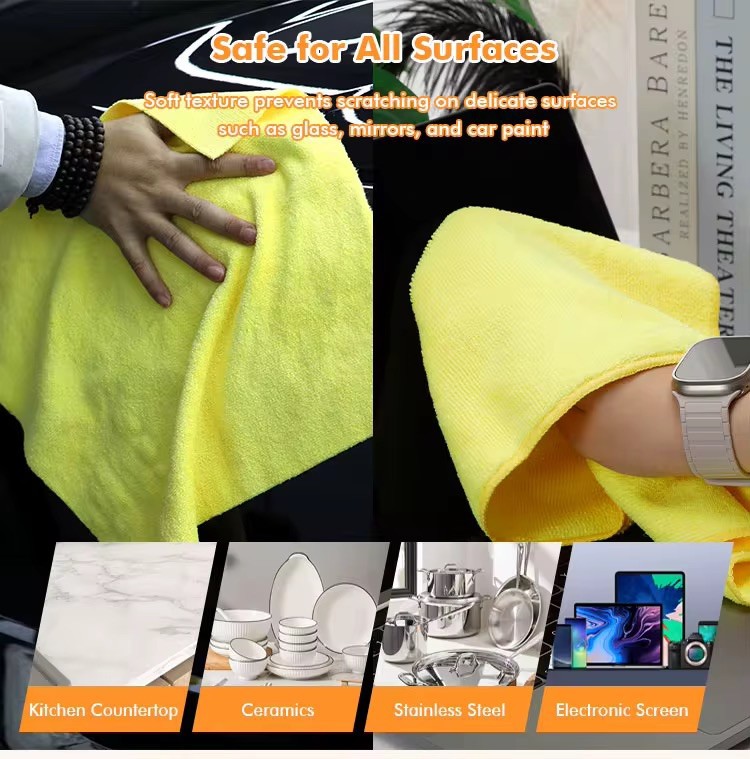 Aruin Microfiber Multicolor Customizable Automotive Towels 20x20cm-70x90cm