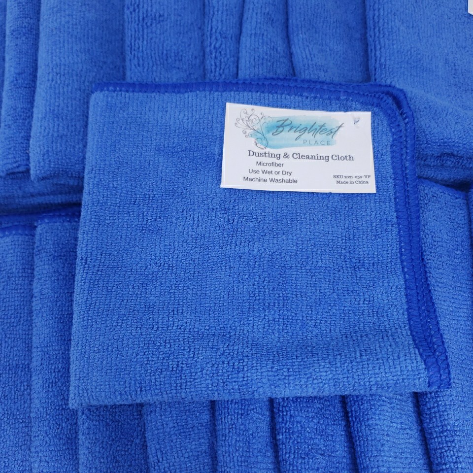 50 Microfiber Cleaning Cloths 12×12” Wash Towel Drying Rag Car Detailing 300GSM