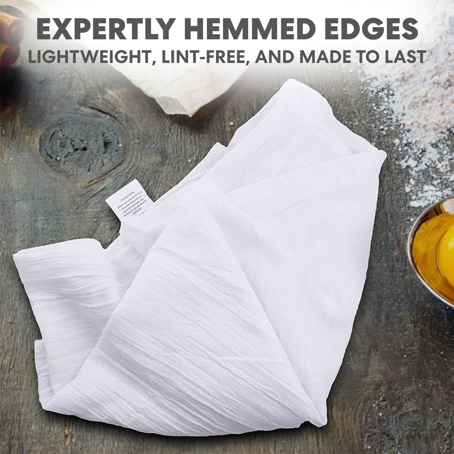 Simpli-Magic Flour Sack Kitchen Towels 24″x24″ (12 Pack) – 100% Cotton,