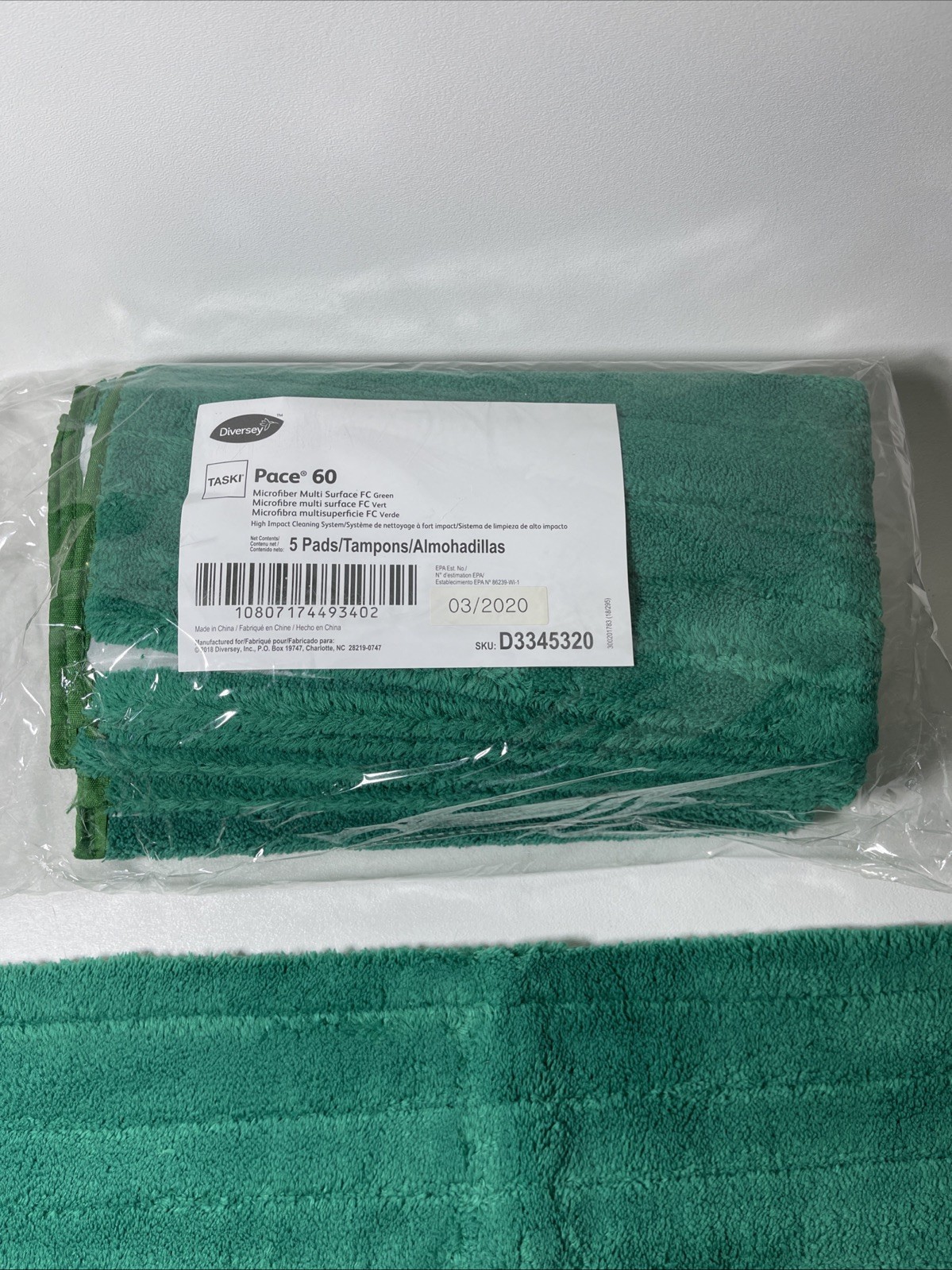5 Pack Diversey High Quality Microfiber Mop Pads
