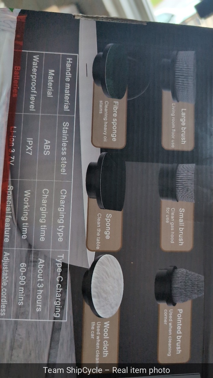 Cordless Spin Scrubber with 7 Brush Heads G1N