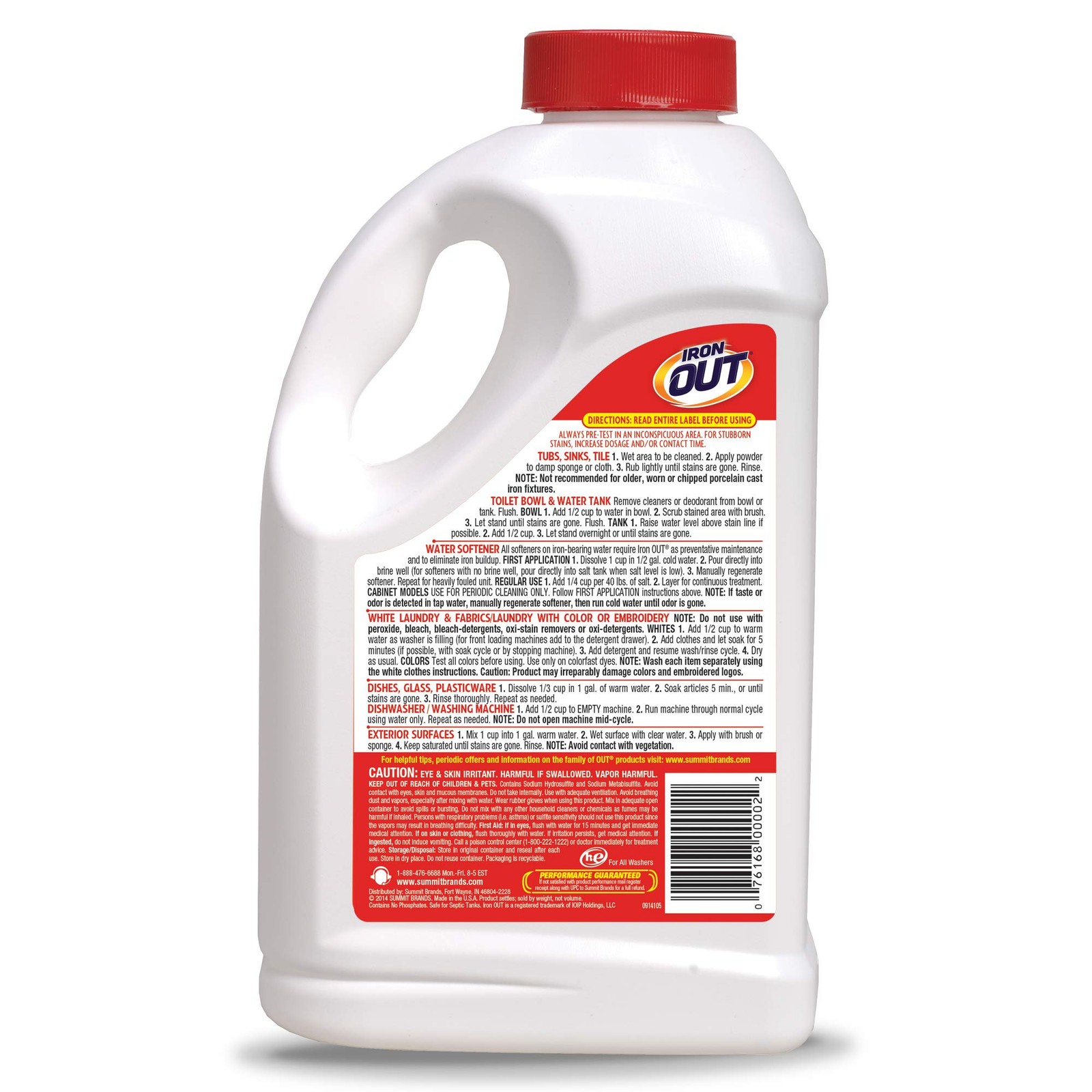 Iron Out Rust Stain Remover Powder 4 Lb 12 Oz 2 Bottles Io65N