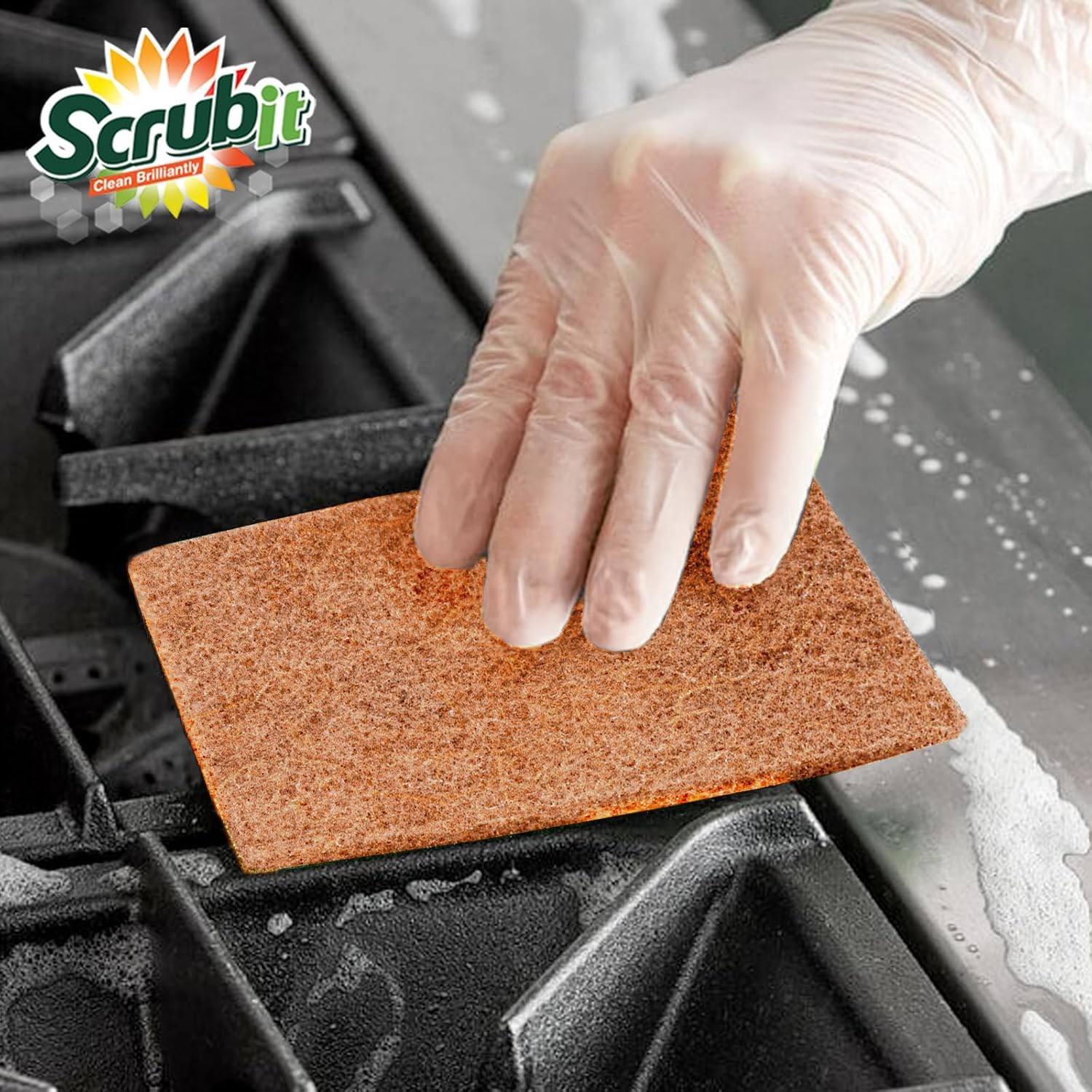 Biodegradable Natural Scouring Pad Eco Friendly Scrub Pads for Kitchen Cleani…