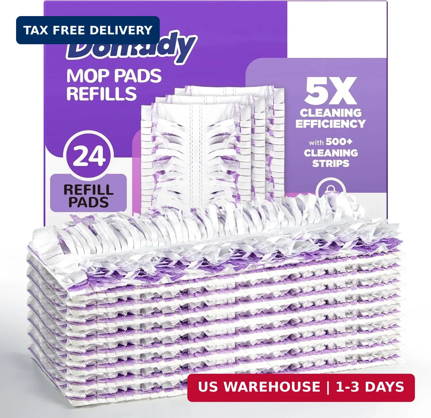 5X Cleaning Power Mop Refills for Swiffer Power Mop, 500+ Strips Multi-Surface P