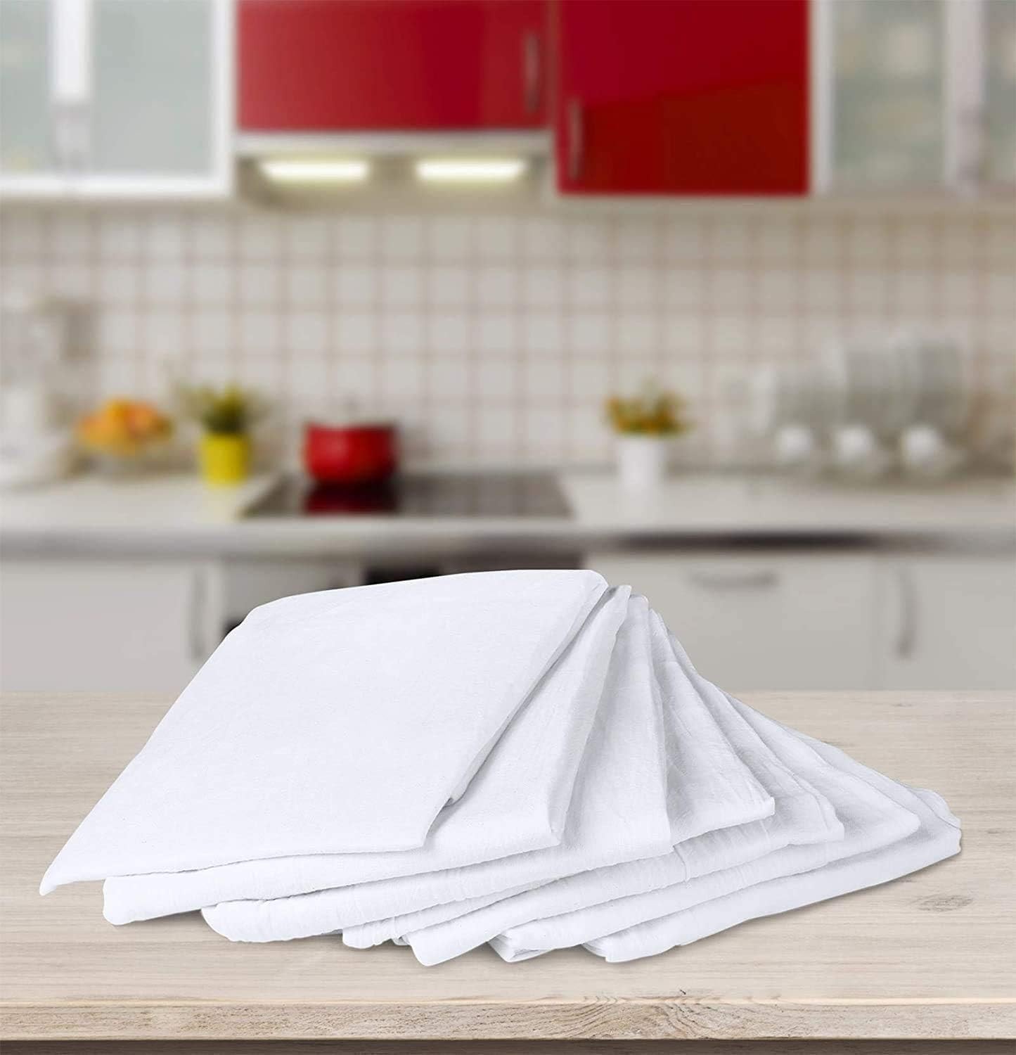 Simpli-Magic Flour Sack Kitchen Towels 24″x24″ (12 Pack) – 100% Cotton,