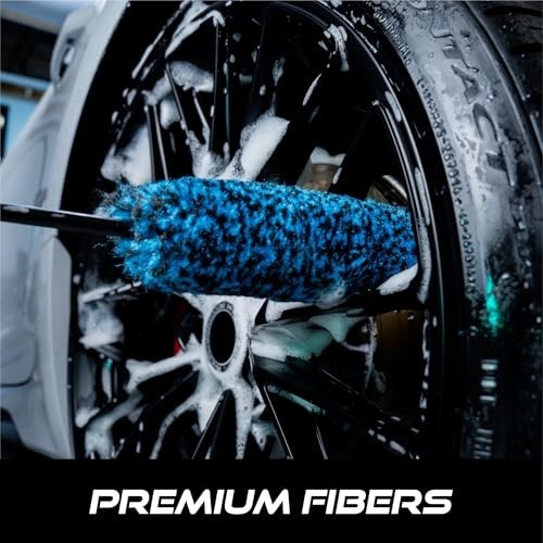 Wheel Barrel Brush Set for Car Detailing – 2 Pack, Slim & Regular Diameter, 16″