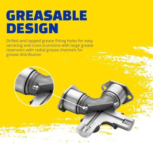 DRiV Premium Universal Joint – Greaseable U-Joint with Nitrile Rubber Grease