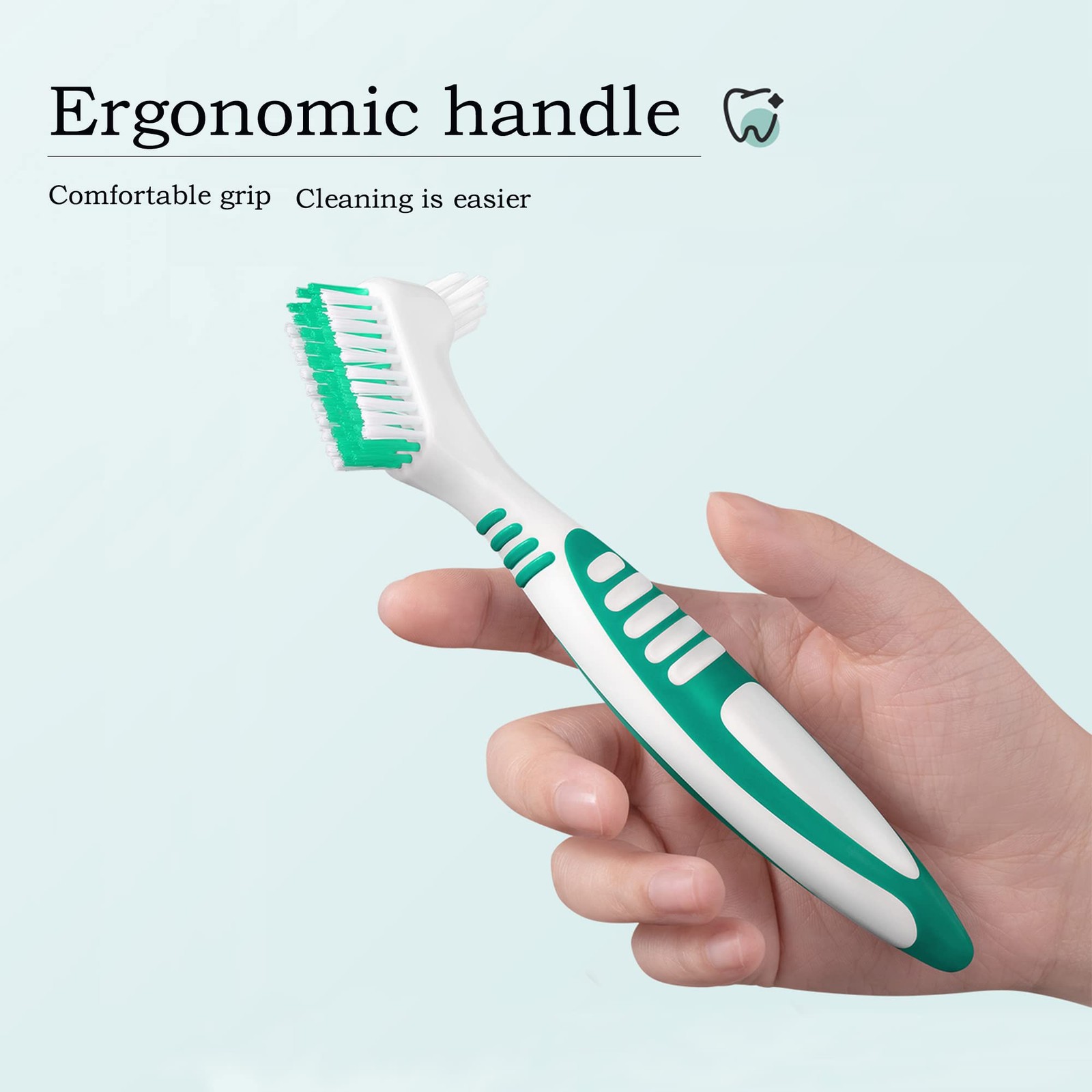 Octuitey Denture Brush 4Pcs 1 Count (Pack of 4), 4 Color