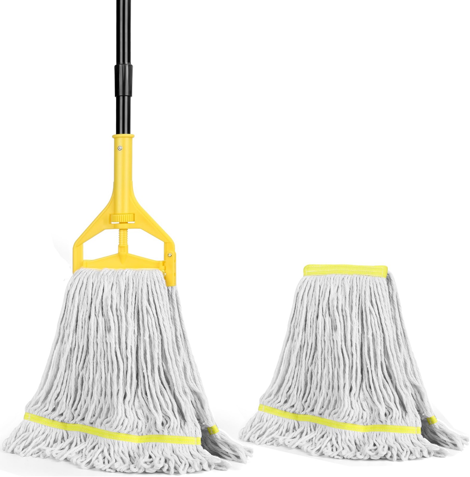 Beyoco Heavy Duty Commercial Industrial Cotton Mop with Long Handle,Looped-En…