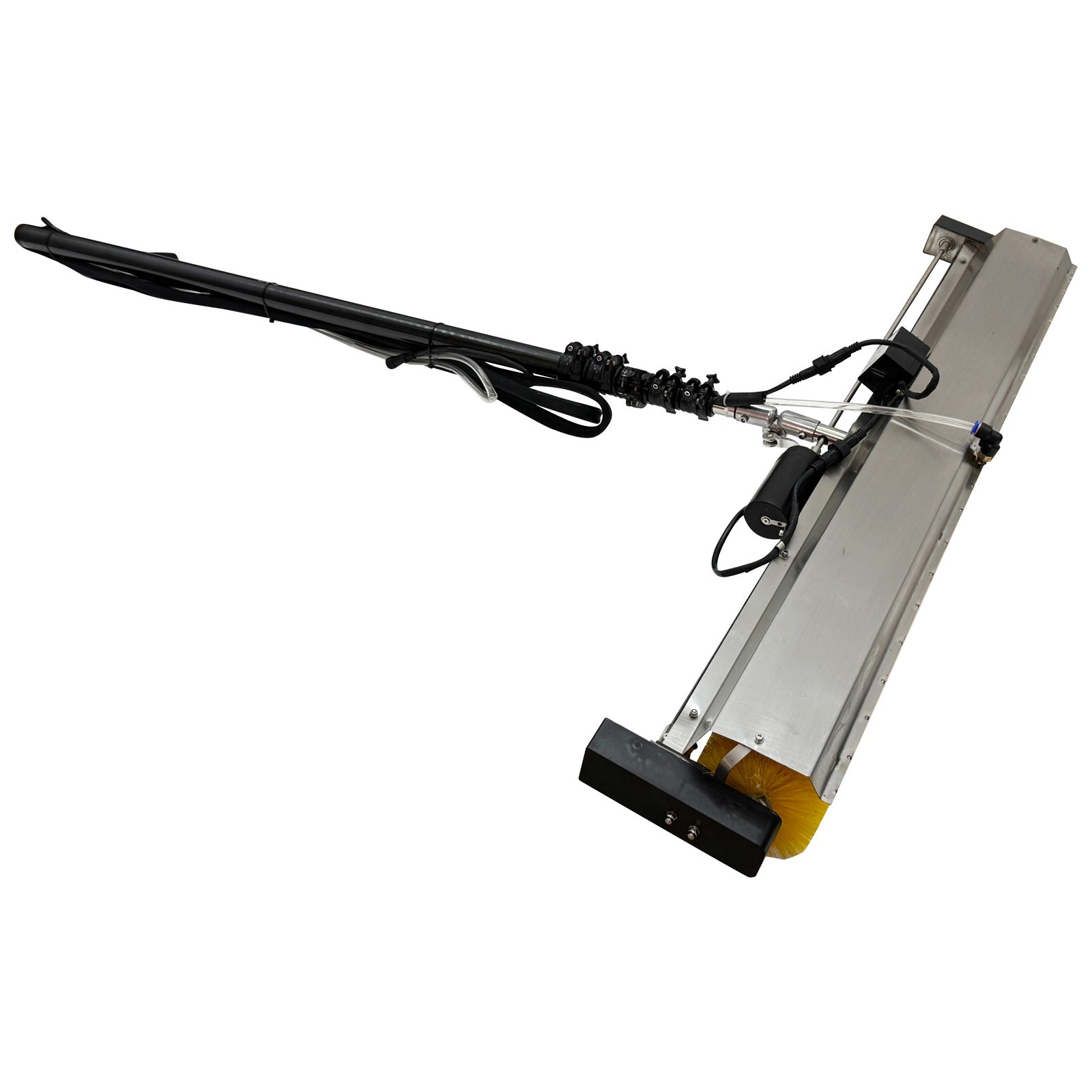 Solar Panel Cleaning Brush Solar Panel Cleaner Roller Brush W/11.5ft Pole 110V