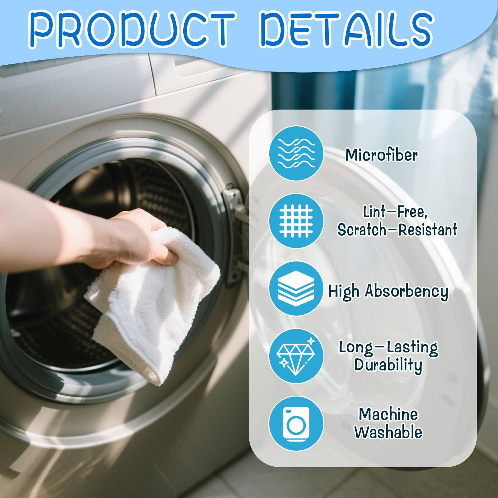 4 Pack Extra Large Microfiber Cleaning Cloths 20″x30″, Lint-Reusable Towels f…