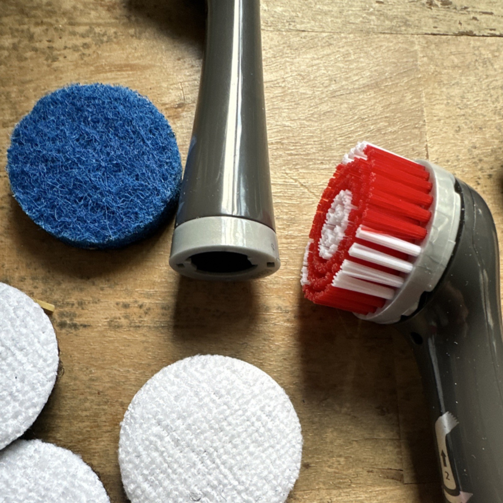Rubbermaid Power Brush Set, Heavy Duty Cleaning, Multiple Attachments, Red/Gray…