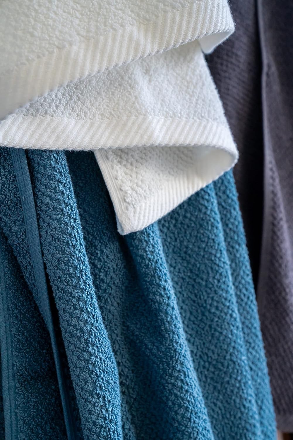 Simpli-Magic 79459 Popcorn Textured Bath Towels Set, 2 Bath Towels, 2 Hand