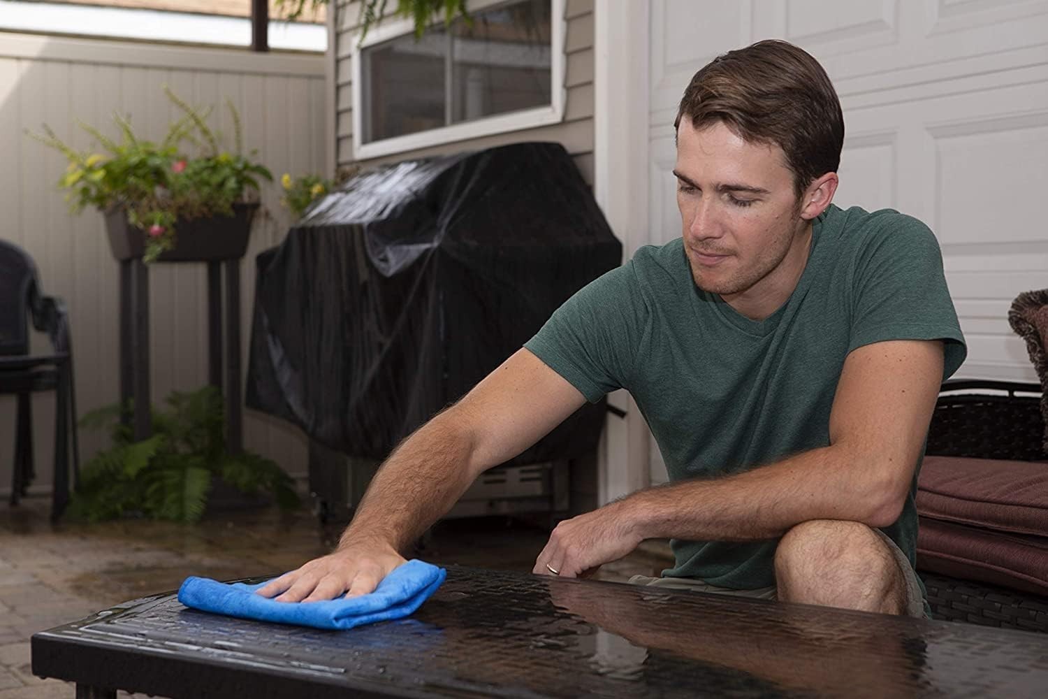 the absorber Large 27-Inch x 17-Inch, Aqua – Synthetic Drying Chamois Cloth …