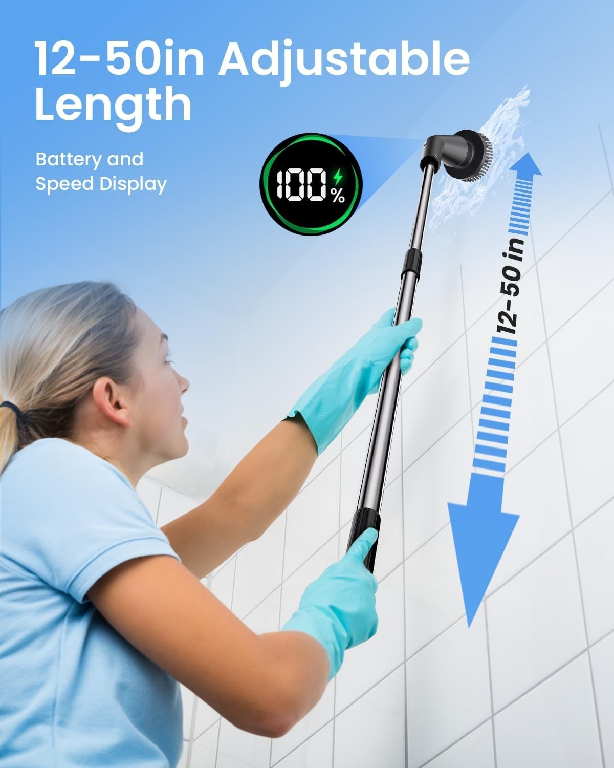 Cordless Spin Scrubber with 7 Brush Heads G1N