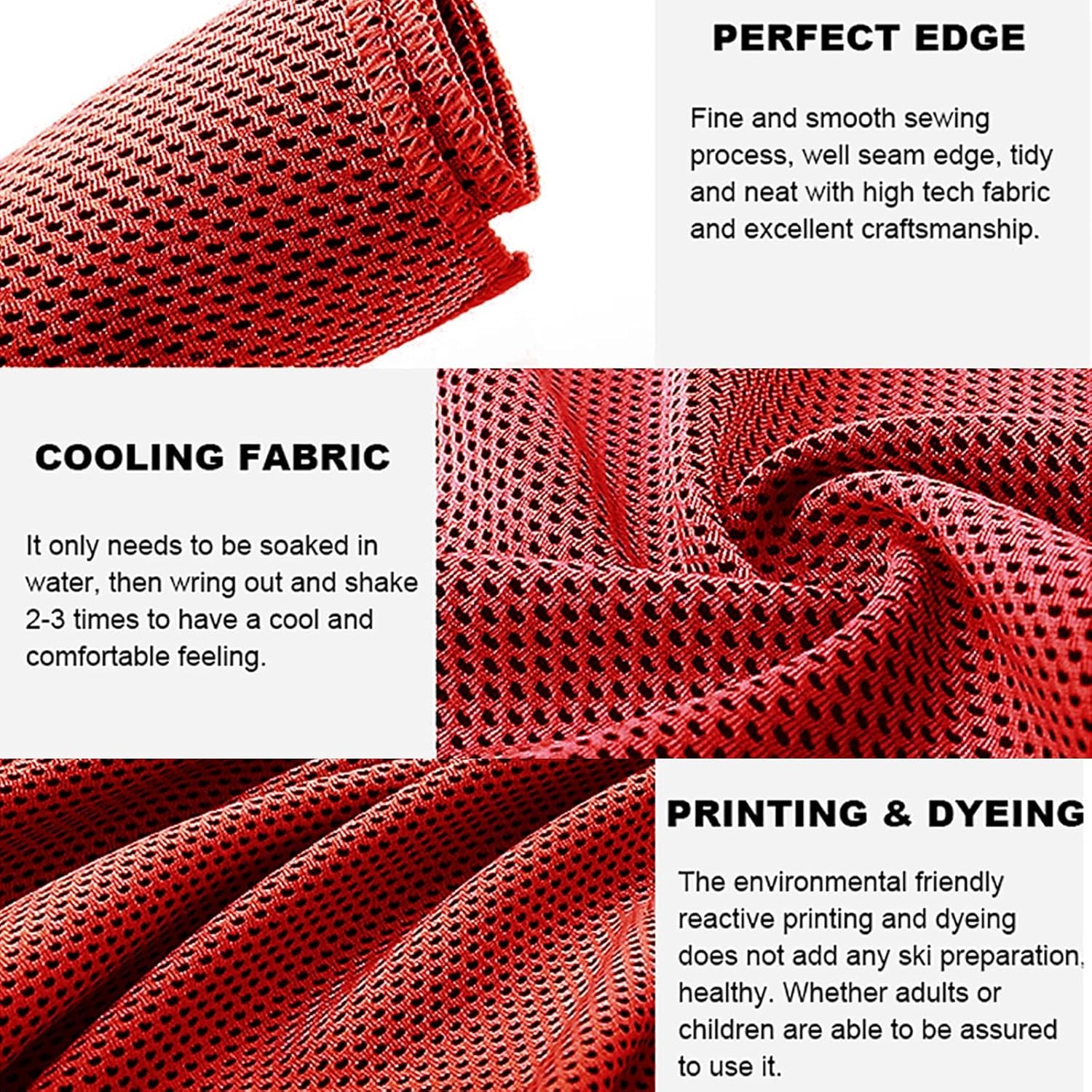 Pack of 60 Cooling Towels 40×12” Ice Towel for Neck and Face Microfiber Chilly