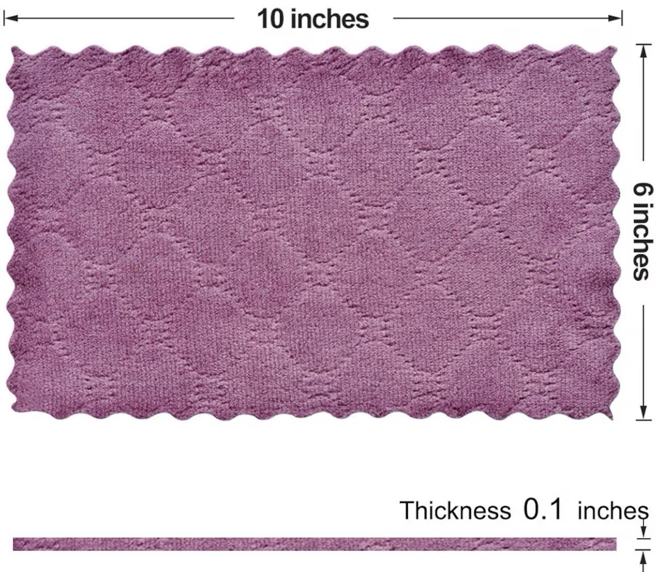 Purple Coral Fleece Cleaning Cloths 10x6in Soft Absorption Kitchen Furniture