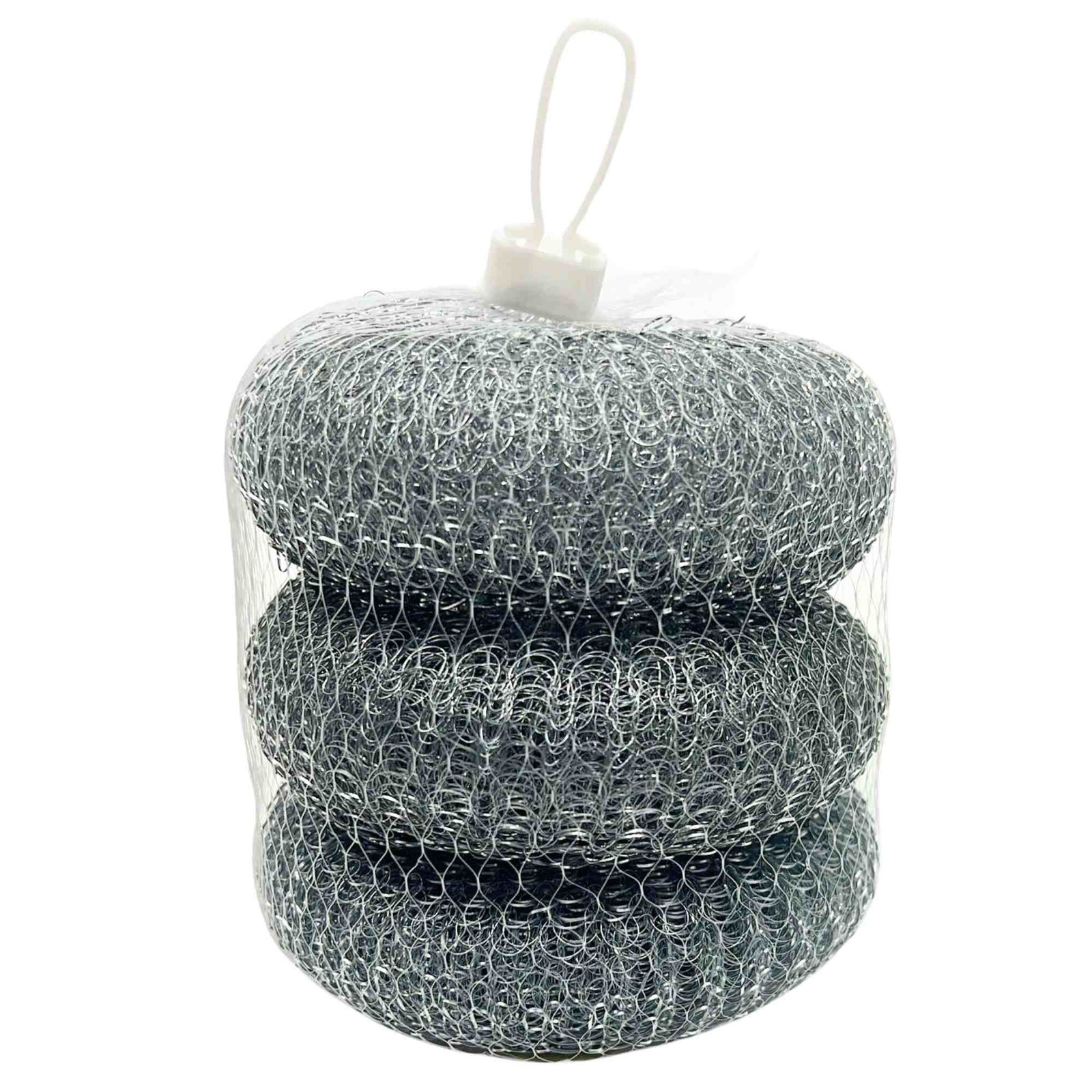 Silver Large Stainless Steel Scrubber Balls: 3 Pack