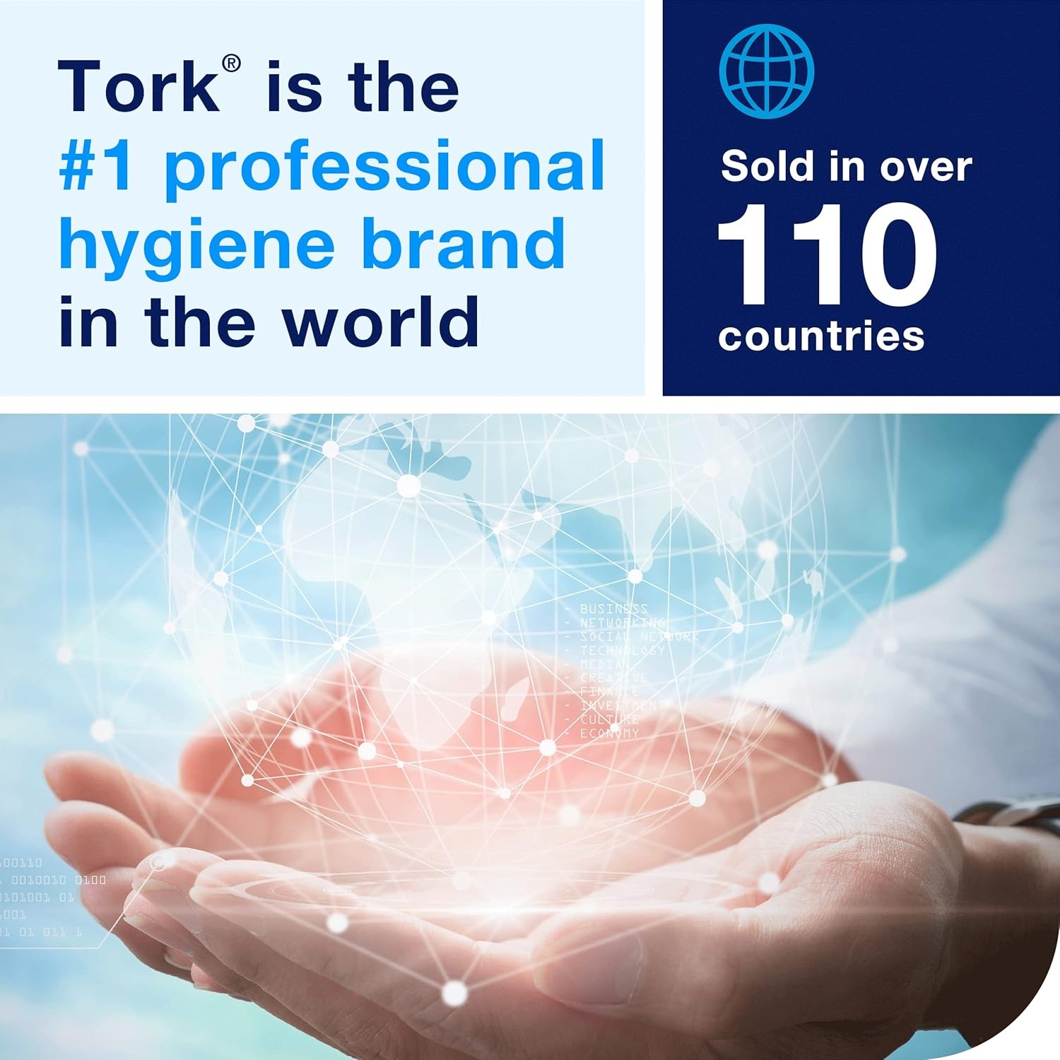 Tork Matic Extra Soft Paper Hand Towel Roll White with Blue Leaf H1, Premium