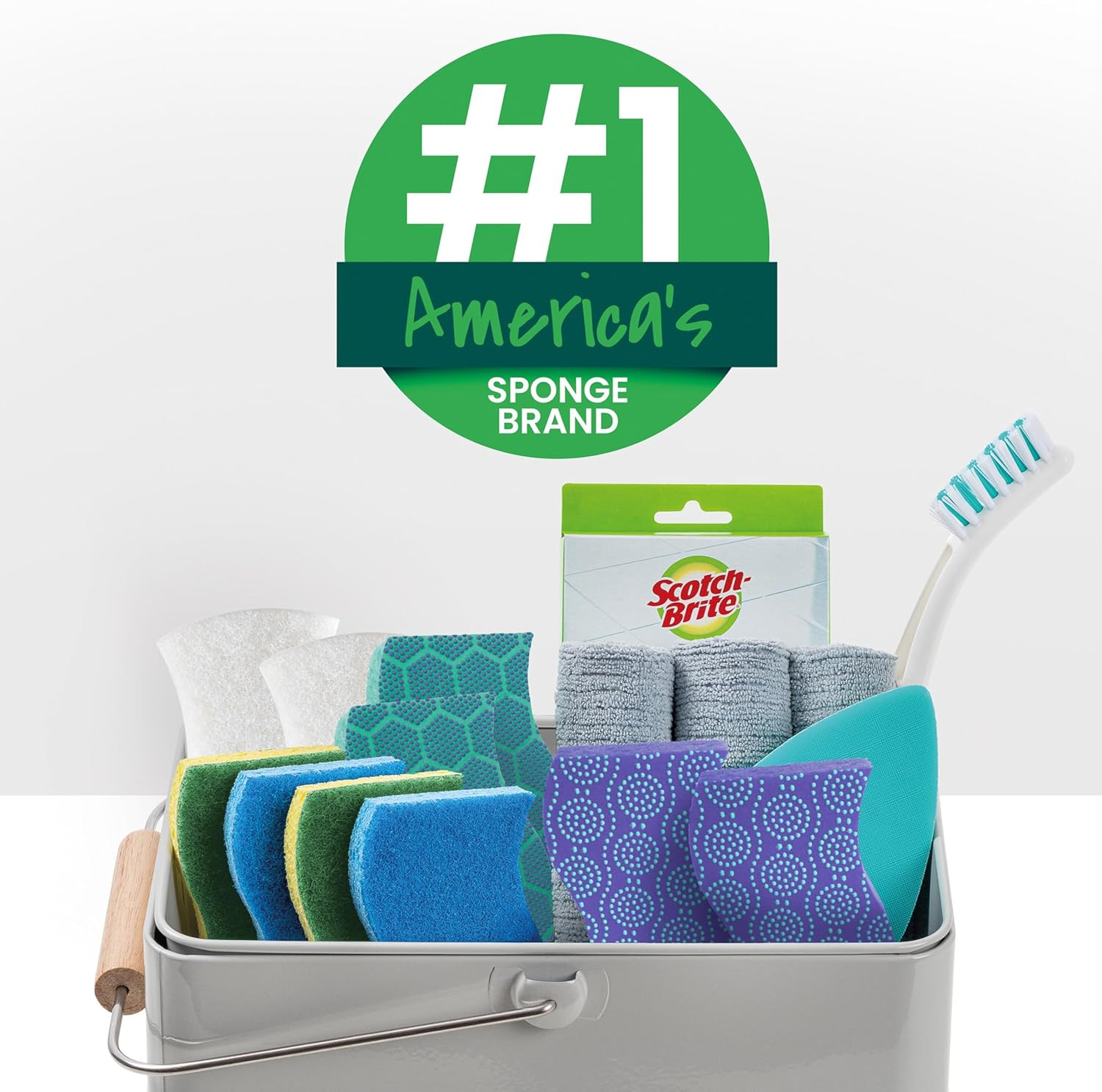 Scotch-Brite Zero Scratch Scrub Sponge, 9 Kitchen Sponges for Cleaning around th